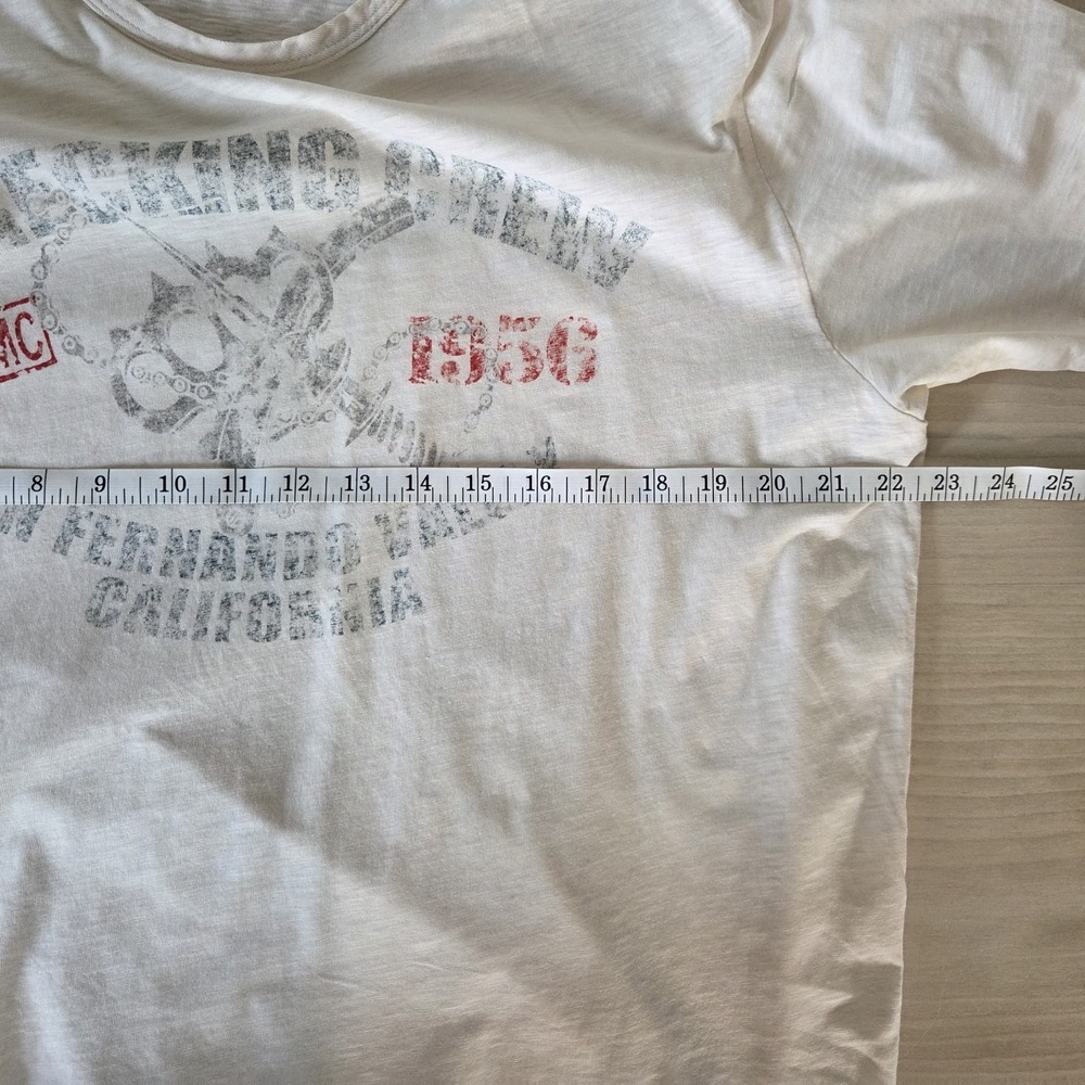 Heritage Johnson Motors Inc Wrecking Crew Graphic T-Shirt XL White Slub Cotton - Picture 3 of 10